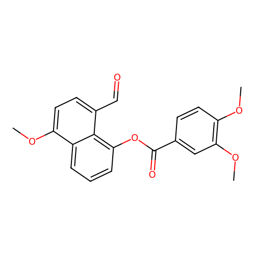 8-Formyl-5-methoxynaphthalen-1-yl 3,4-dimethoxybenzoate structure