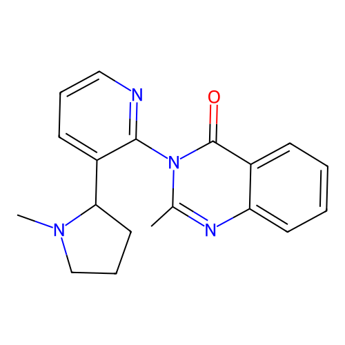2-methyl-3-(3-(1-methylpyrrolidin-2-yl)pyridin-2-yl)quinazolin-4(3H)-one structure
