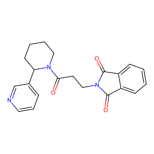 2-(3-Oxo-3-(2-(pyridin-3-yl)piperidin-1-yl)propyl)isoindoline-1,3-dione structure