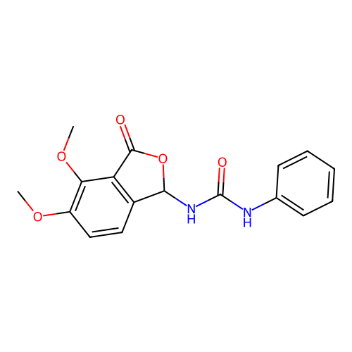 1-(4,5-Dimethoxy-3-oxo-1,3-dihydroisobenzofuran-1-yl)-3-phenylurea structure