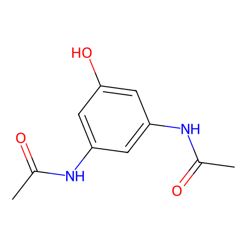 N-(3-acetamido-5-hydroxyphenyl)acetamide structure