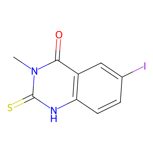 6-iodo-3-methyl-2-sulfanylquinazolin-4(3H)-one structure