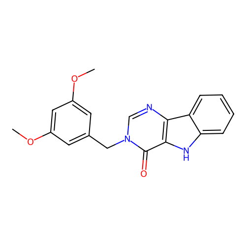 3-(3,5-dimethoxybenzyl)-3H-pyrimido[5,4-b]indol-4(5H)-one structure
