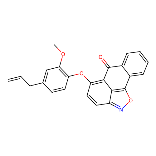 5-(4-allyl-2-methoxyphenoxy)-6H-anthra[1,9-cd]isoxazol-6-one structure