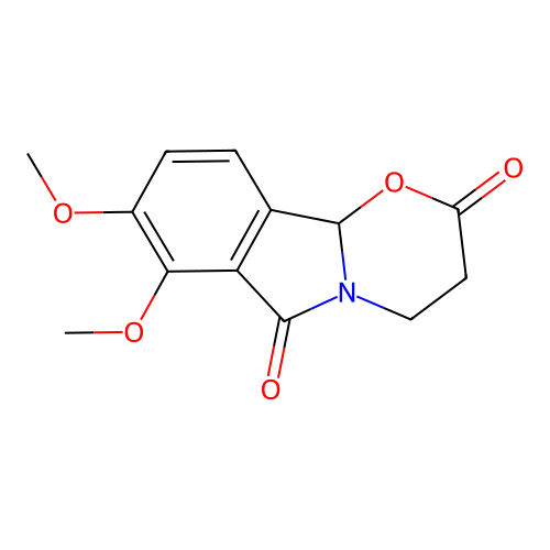 7,8-dimethoxy-3,4-dihydro-2H-[1,3]oxazino[2,3-a]isoindole-2,6(10bH)-dione structure