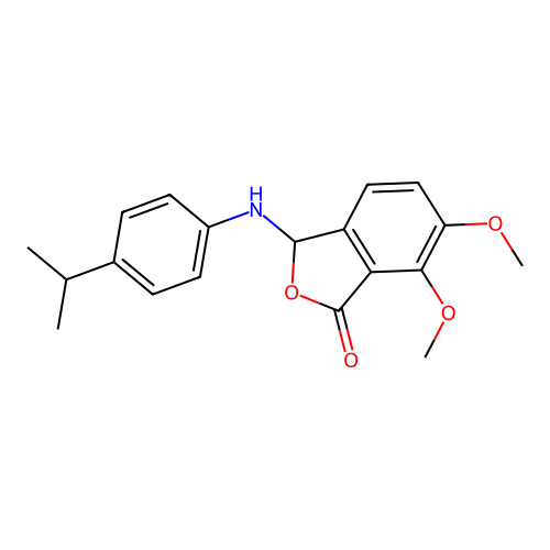 3-((4-isopropylphenyl)amino)-6,7-dimethoxyisobenzofuran-1(3H)-one structure
