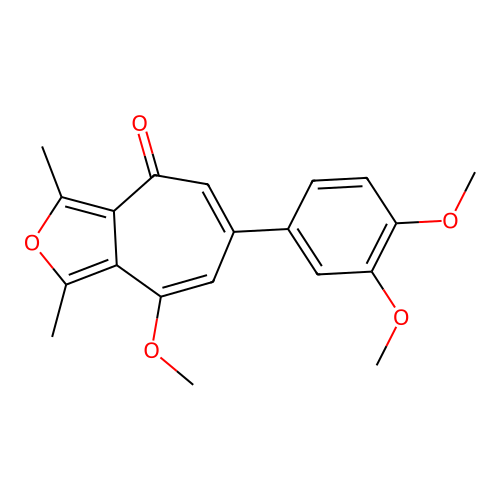 6-(3,4-Dimethoxyphenyl)-4-methoxy-1,3-dimethyl-8-cyclohepta[c]furanone structure