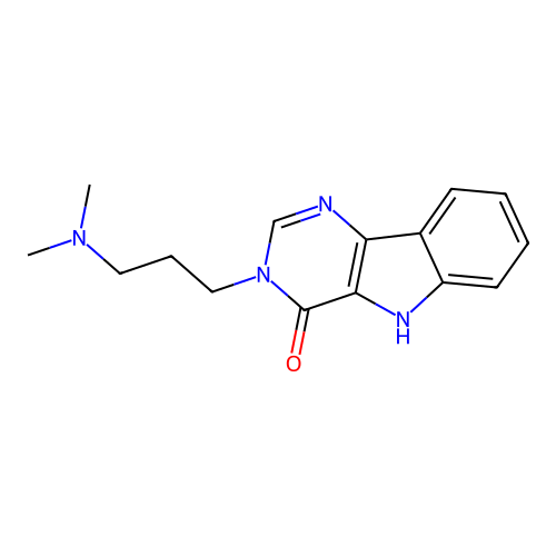 3-(3-(dimethylamino)propyl)-3H-pyrimido[5,4-b]indol-4(5H)-one structure