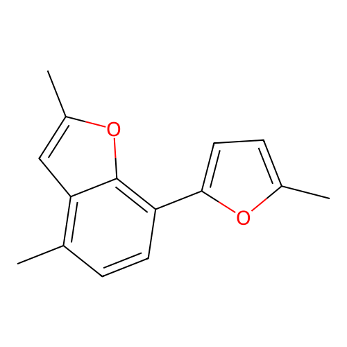 2,4-Dimethyl-7-(5-methylfuran-2-yl)-1-benzofuran structure