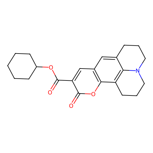 cyclohexyl 11-oxo-2,3,5,6,7,11-hexahydro-1H-pyrano[2,3-f]pyrido[3,2,1-ij]quinoline-10-carboxylate structure