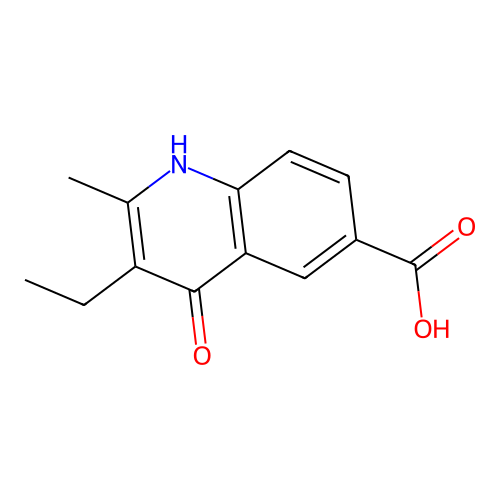 3-Ethyl-4-hydroxy-2-methylquinoline-6-carboxylic acid structure