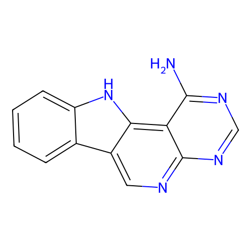 11H-2,4,5,11-Tetraazabenzo[a]fluorene, 1-amino- structure