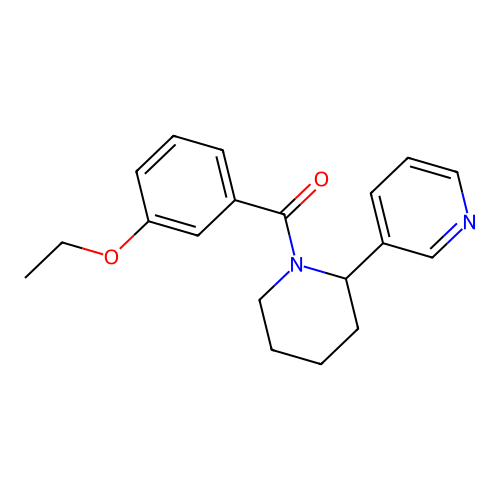 Anabasine, derivative of structure