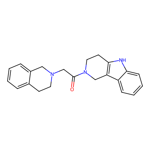 1-(3,4-dihydro-1H-pyrido[4,3-b]indol-2(5H)-yl)-2-(3,4-dihydroisoquinolin-2(1H)-yl)ethanone structure