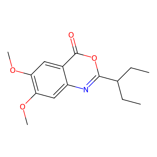 6,7-dimethoxy-2-(pentan-3-yl)-4H-3,1-benzoxazin-4-one structure