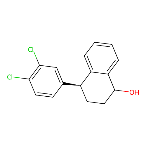 (4S)-4-(3,4-Dichlorophenyl)-1,2,3,4-tetrahydronaphthalen-1-OL structure