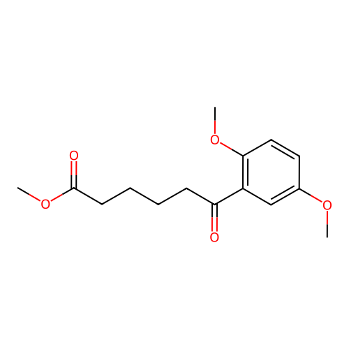 Methyl-6-(2,5-dimethoxyphenyl)-6-oxohexanoate structure
