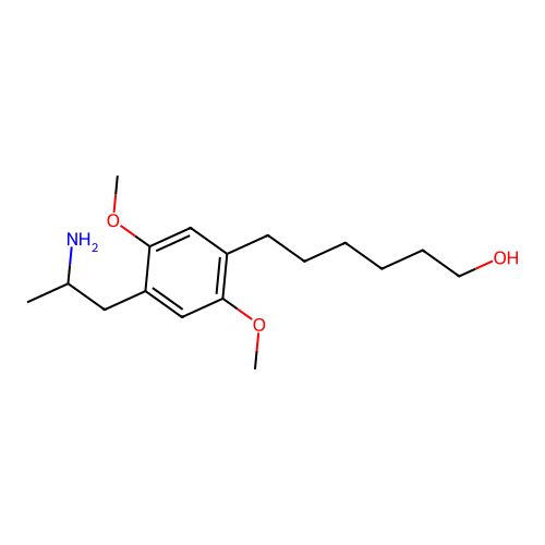 6-[4-(2-Aminopropyl)-2,5-dimethoxyphenyl]hexan-1-ol structure