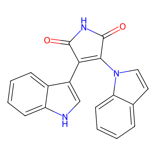 1H-Pyrrole-2,5-dione, 3-(1H-indol-1-yl)-4-(1H-indol-3-yl)- structure