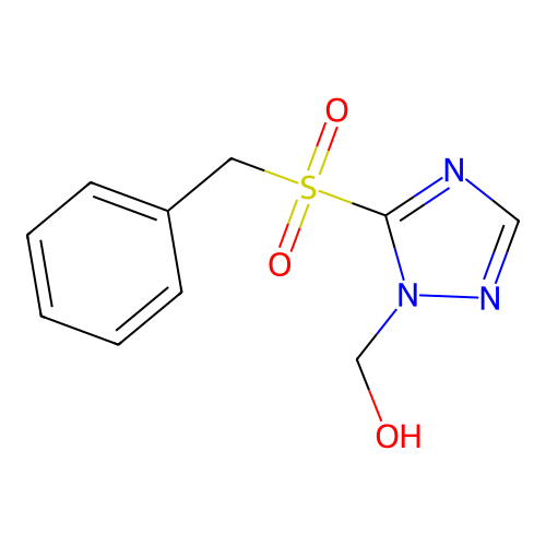 5-((Phenylmethyl)sulfonyl)-1H-1,2,4-triazole-1-methanol structure