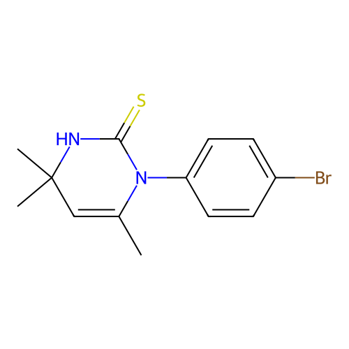 1-(4-Bromophenyl)-4,4,6-trimethyl-1,4-dihydropyrimidine-2-thiol structure