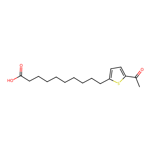 10-(5-Acetylthiophen-2-yl)decanoic acid structure