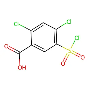 2,4-二氯-5-(氯磺酰基)苯甲酸 structure