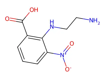 2((2-Aminoethyl)amino)-3-nitrobenzoic acid structure