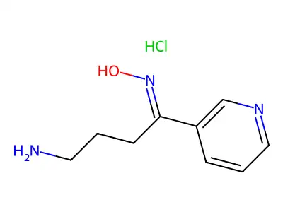 4-Amino-1-(3-pyridyl)butan-1-one oxime;hydrochloride structure