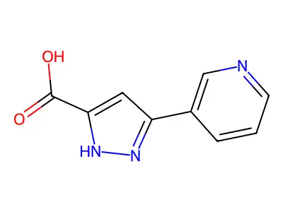 5-(pyridin-3-yl)-4H-pyrazole-3-carboxylic acid structure