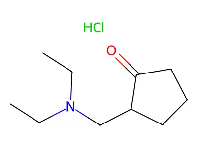 2-[(Diethylamino)methyl]cyclopentanone hydrochloride structure