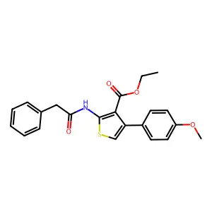 Ethyl 4-(4-methoxyphenyl)-2-[(phenylacetyl)amino]thiophene-3-carboxylate structure