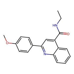 N-ethyl-2-(4-methoxyphenyl)quinoline-4-carboxamide structure