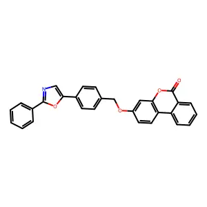 3-{[4-(2-phenyl-1,3-oxazol-5-yl)benzyl]oxy}-6H-benzo[c]chromen-6-one structure