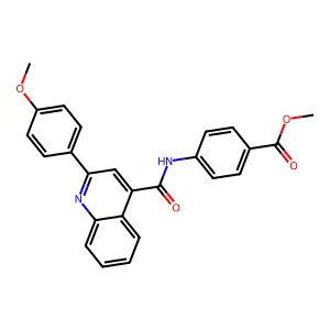 Methyl 4-[[2-(4-methoxyphenyl)quinoline-4-carbonyl]amino]benzoate structure