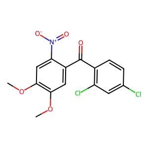 (2,4-Dichlorophenyl)(4,5-dimethoxy-2-nitrophenyl)methanone structure