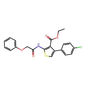 Ethyl 4-(4-chlorophenyl)-2-[(2-phenoxyacetyl)amino]thiophene-3-carboxylate structure