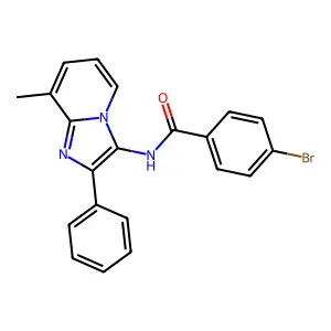 4-bromo-N-(8-methyl-2-phenylimidazo[1,2-a]pyridin-3-yl)benzamide structure