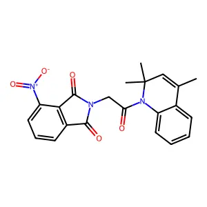 4-Nitro-2-[2-oxo-2-(2,2,4-trimethylquinolin-1-yl)ethyl]isoindole-1,3-dione structure