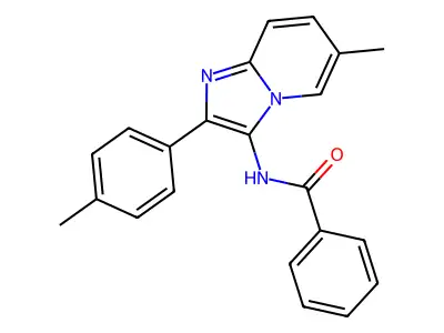 N-[6-methyl-2-(4-methylphenyl)imidazo[1,2-a]pyridin-3-yl]benzamide structure