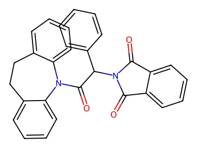 2-[2-(10,11-dihydro-5H-dibenzo[b,f]azepin-5-yl)-2-oxo-1-phenylethyl]-1H-isoindole-1,3(2H)-dione structure