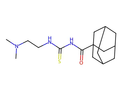 (3r,5r,7r)-N-((2-(dimethylamino)ethyl)carbamothioyl)adamantane-1-carboxamide structure