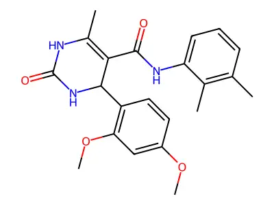 4-(2,4-dimethoxyphenyl)-N-(2,3-dimethylphenyl)-6-methyl-2-oxo-1,2,3,4-tetrahydropyrimidine-5-carboxamide structure