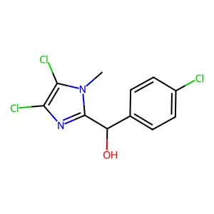 (4-chlorophenyl)(4,5-dichloro-1-methyl-1H-imidazol-2-yl)methanol structure