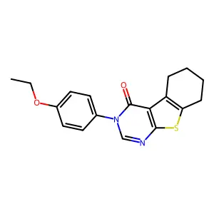 3-(4-Ethoxyphenyl)-5,6,7,8-tetrahydro-[1]benzothiolo[2,3-d]pyrimidin-4-one structure