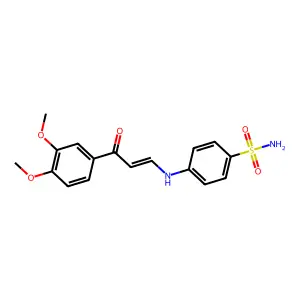 4-[[(E)-3-(3,4-dimethoxyphenyl)-3-oxoprop-1-enyl]amino]benzenesulfonamide structure