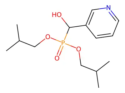 Bis(2-methylpropoxy)phosphoryl-pyridin-3-ylmethanol structure