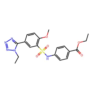 ethyl 4-(5-(1-ethyl-1H-tetrazol-5-yl)-2-methoxyphenylsulfonamido)benzoate structure