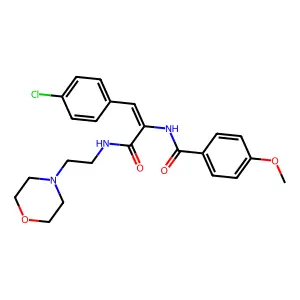 (2Z)-3-(4-chlorophenyl)-2-[(4-methoxyphenyl)formamido]-N-[2-(morpholin-4-yl)ethyl]prop-2-enamide structure