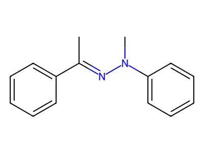 acetophenone N-methyl-N-phenylhydrazone structure